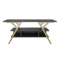 Decorotika Minerva Tv Stand Tv Unit For Tv's Up To 55 Inch Gold And Anthracite - thumbnail 4