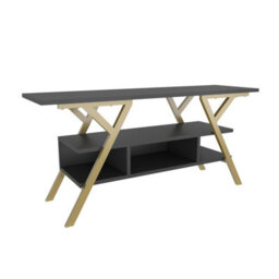 Decorotika Minerva Tv Stand Tv Unit For Tv's Up To 55 Inch Gold And Anthracite - thumbnail 5