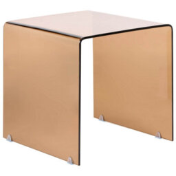 Wyld And Coco Nest Side Tables 2-Pack Brown Tempered Glass Rectangular Minimalist - Compact. - thumbnail 6