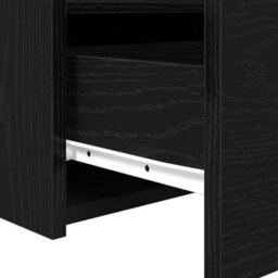 Berkfield Modern Bedside Cabinet With Led Lights Black Oak 50X40X45 Cm - thumbnail 9