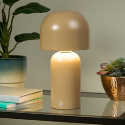Pagazzi Lighting Pagazzi Tina Taupe Led Rechargeable Touch Table Lamp - thumbnail 1