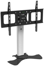 "Duronic Tvs1D1 Tv Stand And Tilting Monitor Bracket, Standing Desktop Mount With Vesa 600X400 For Flat Screen Television 37-65""" - thumbnail 1