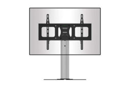 "Duronic Tvs1D1 Tv Stand And Tilting Monitor Bracket, Standing Desktop Mount With Vesa 600X400 For Flat Screen Television 37-65""" - thumbnail 3