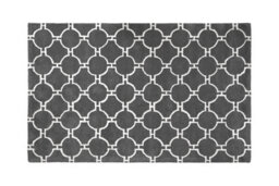 Orsina Large Grey Hand Woven Rug, Durable Wool Cotton Blend Kensington Rug, Soft Underfoot Circle Design Rug - thumbnail 1