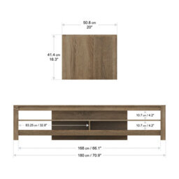 "Avf Calibre 1.8M Tv Stand, For Tvs Up To 85"" - Rustic Sawn Oak" - thumbnail 3