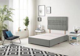Somnior Beds Somnior Galaxy Linen Silver Divan Base With Headboard - Super King