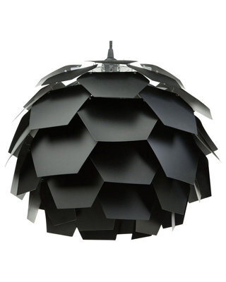 Wyld And Coco Nordicnest Pendant Lamp Black Multifaceted Pine Cone Shade, W40 X D40 X H30Cm - image 1