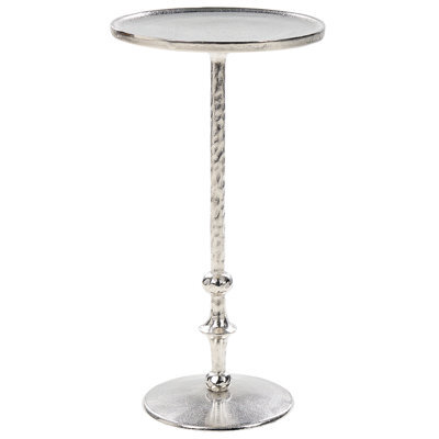 Beliani Side Table Meda Metal Silver - image 1