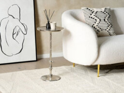 Beliani  Side Table Meda Metal Silver - thumbnail 2
