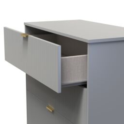 Imola Ready Assembled Matt Grey No Effect 3 Drawer Chest (H)791mm (W)766mm (D)395mm - thumbnail 4