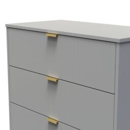Imola Ready Assembled Matt Grey No Effect 3 Drawer Chest (H)791mm (W)766mm (D)395mm - thumbnail 3