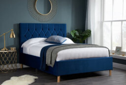 Birlea Loxley Double Bed Frame In Blue - thumbnail 1