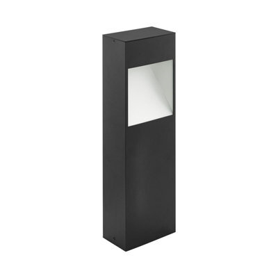 Stylish Ip44 Outdoor Pedestal Light With Built-In Led In Anthracite And White Finish - image 1