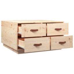 Berkfield Coffee Table 80X80X45 Cm Solid Wood Pine - thumbnail 7