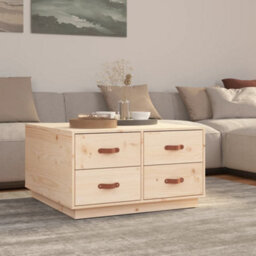 Berkfield Coffee Table 80X80X45 Cm Solid Wood Pine