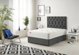 Somnior Beds Somnior Premier Tweed Charcoal 4Ft Memory Foam Divan Bed With 4 Drawers, Mattress & Headboard - Small Double - thumbnail 2