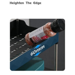Black 4 Tier 13Cmx35Cmx85Cm Kitchen Trolley Rack Holder Storage Shelf Organiser - thumbnail 3