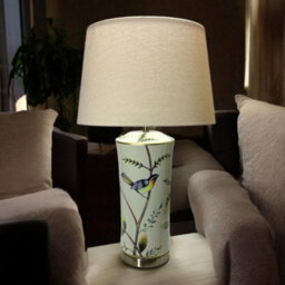 Minster 51Cm Table Lamp And Shade - Ceramic - L19 X W19 X H51 Cm - thumbnail 2