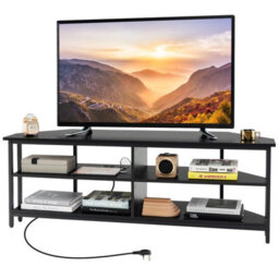 Gainoom 55Inch Media Entertainment Center Corner Tv Stand For Tvs Up To 60Inch Tv - thumbnail 9