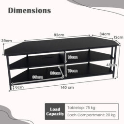 Gainoom 55Inch Media Entertainment Center Corner Tv Stand For Tvs Up To 60Inch Tv - thumbnail 2
