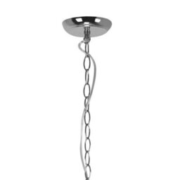 Orsina Glass And Chrome 6 Arm Chandelier, Elegant Glass Lighting Fixture, Chrome Finish Chandelier, Ceiling Light - thumbnail 5