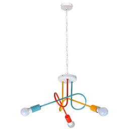 Luminosa Lighting Luminosa Oxford Multi Arm Pendant Ceiling Light White, Orange, Red, Turquoise 50Cm
