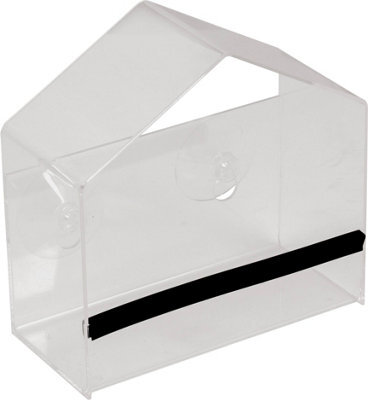 Netagon Home Garden Outdoor Transparent Window Nuts Seed Bird Feeder Feeding Station - image 1