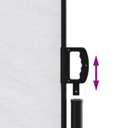 Berkfield Retractable Side Awning White 180X500 Cm - thumbnail 6