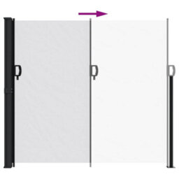 Berkfield Retractable Side Awning White 180X500 Cm - thumbnail 5