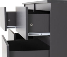 Seconique Malvern 8 Drawer Chest Grey Recessed Handles Metal Runners - thumbnail 6