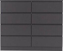 Seconique Malvern 8 Drawer Chest Grey Recessed Handles Metal Runners - thumbnail 3