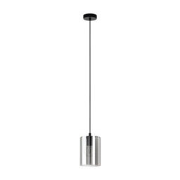 Eglo Cadaques 1 Smoke And Black Glass 1 Light Ceiling Pendant, (D) 16Cm - thumbnail 3