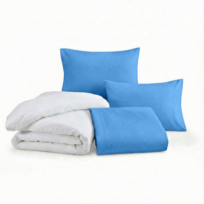 Ameha Duvet 13.5 Tog With Light Blue Duvet Cover & Matching Pillowcases, Breathable, Bedding Set, Single 135X200Cm - image 1