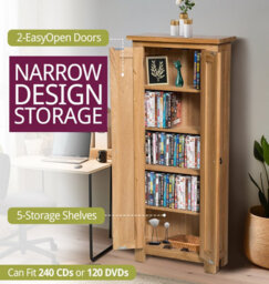 Hallowood Furniture Waverly Oak Dvd Cabinet - thumbnail 5
