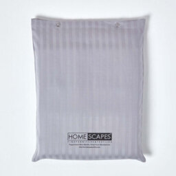 Homescapes Grey Egyptian Cotton Satin Fitted Sheet 330 Thread Count, Double - thumbnail 5