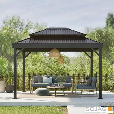 Xample Sojag Alma 10Ft X 14Ft (3 X 4.23M) Gazebo With Double Roof & Mosquito Netting - Premium Outdoor Shelter For Year-Round Enjoyment - image 1