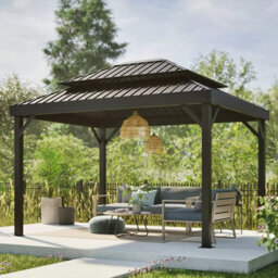 Xample Sojag Alma 10Ft X 14Ft (3 X 4.23M) Gazebo With Double Roof & Mosquito Netting - Premium Outdoor Shelter For Year-Round Enjoyment - thumbnail 2