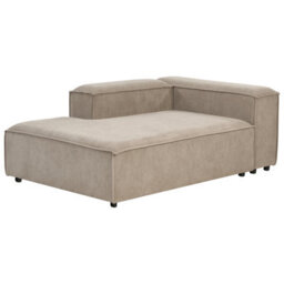 Beliani Modular Corner Sofa 4 Seater Ardal Corduroy Light Brown Right Hand - thumbnail 9