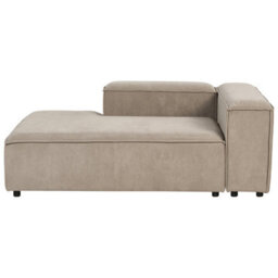 Beliani Modular Corner Sofa 4 Seater Ardal Corduroy Light Brown Right Hand - thumbnail 8