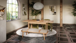 Furneo Teramo - Light Oak Effect, Modern Extending Dining Table, 140Cm - 200Cm - thumbnail 7