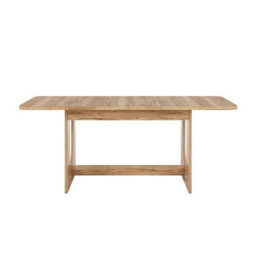 Furneo Teramo - Light Oak Effect, Modern Extending Dining Table, 140Cm - 200Cm - thumbnail 9
