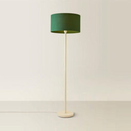 Valuelights Charles White Floor Lamp With Green Drum Shade And Bulb - thumbnail 4