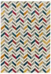 Multicolor Shades Geometric Modern Easy To Clean Rug For Dining Room -200Cm X 290Cm - thumbnail 1