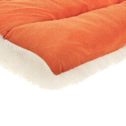 Beliani  Pet Bed Ergani Velvet Orange - thumbnail 6
