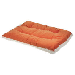 Beliani  Pet Bed Ergani Velvet Orange - thumbnail 1