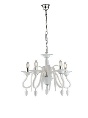 Luminosa Lighting Luminosa Estefan 5 Light Chandeliers White 53X45.5Cm - image 1