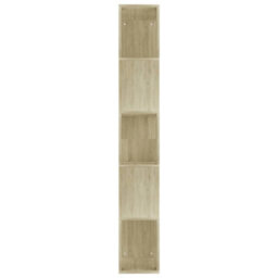 Berkfield Book Cabinet/room Divider Sonoma Oak 45X24X159 Cm Engineered Wood - thumbnail 6