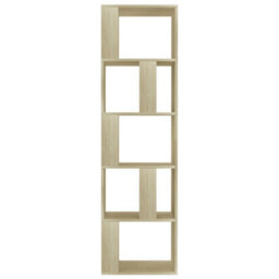Berkfield Book Cabinet/room Divider Sonoma Oak 45X24X159 Cm Engineered Wood - thumbnail 5