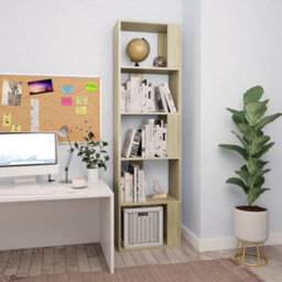 Berkfield Book Cabinet/room Divider Sonoma Oak 45X24X159 Cm Engineered Wood