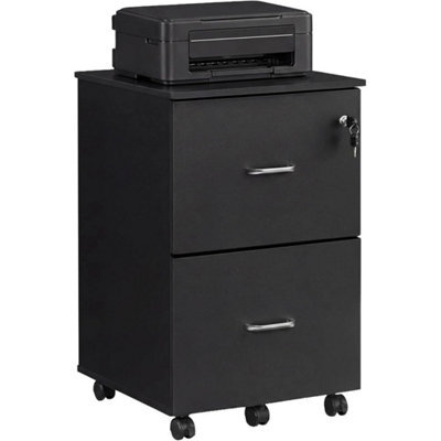 Compact 2-Drawer Rolling File Cabinet For A4 & Letter-Size Files - image 1